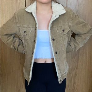 Men’s Sherpa lined corduroy jacket